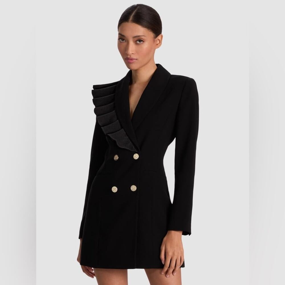 Alice + Olivia NEW Latoya Blazer Mini Dress in Black 10